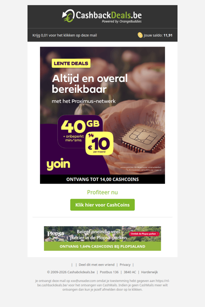 6 maanden 4 EUR korting bij Yoin!