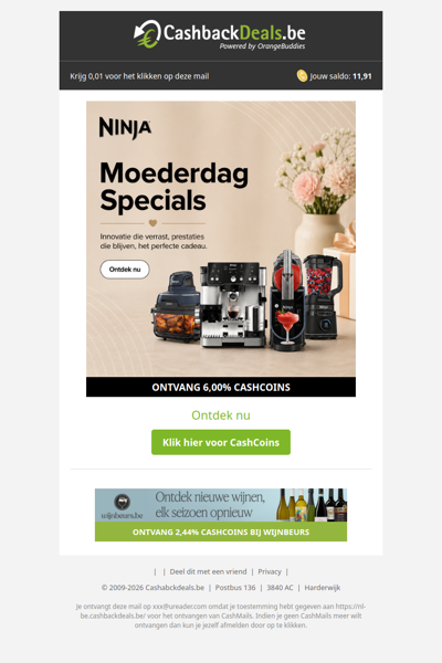 Moederdag specials bij Ninja!