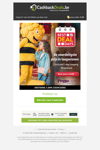 Best Deal Days bij Plopsaland!