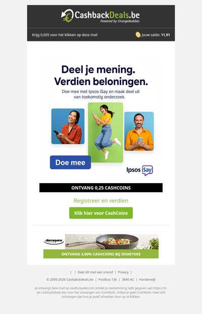 Deel je mening en verdien beloningen!