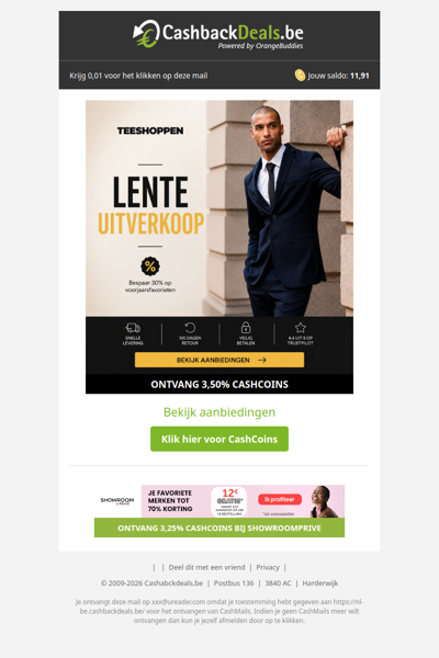 De TeeShoppen lente uitverkoop is begonnen