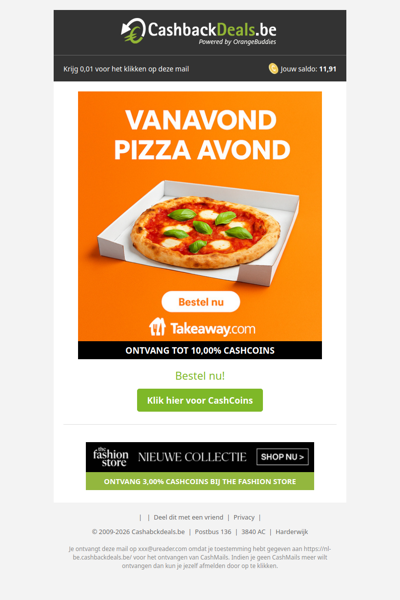 Geen zin om te koken? Pizza time met Takeaway.com