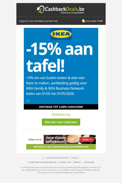 15% korting bij IKEA!
