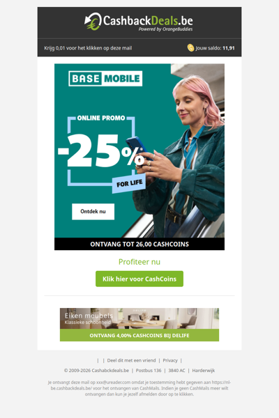 Je gsm-abonnement, levenslang aan -25%!