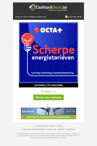 Scherpe energietarieven voor jou!