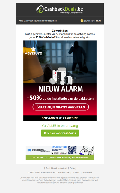 50% korting op je alarminstallatie