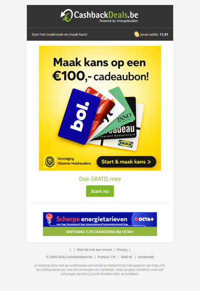 Een 100,- EUR cadeaubon wacht op jouw!