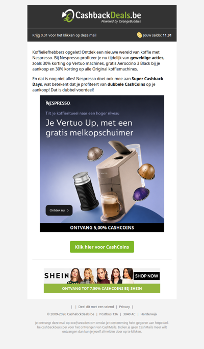 Profiteer nu van hoge kortingen op Nespresso machines