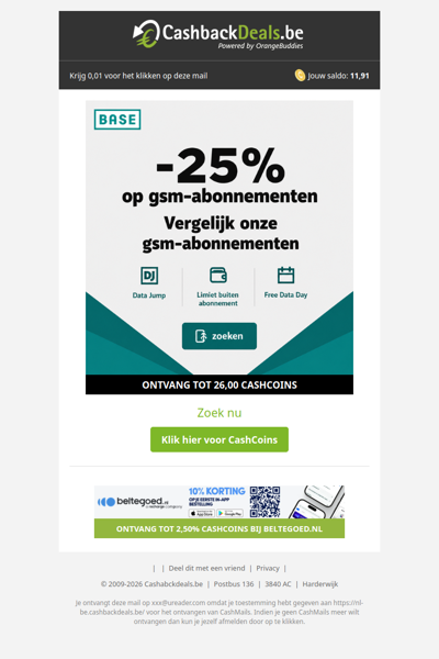 Scoor nu 25% korting op je abonnement