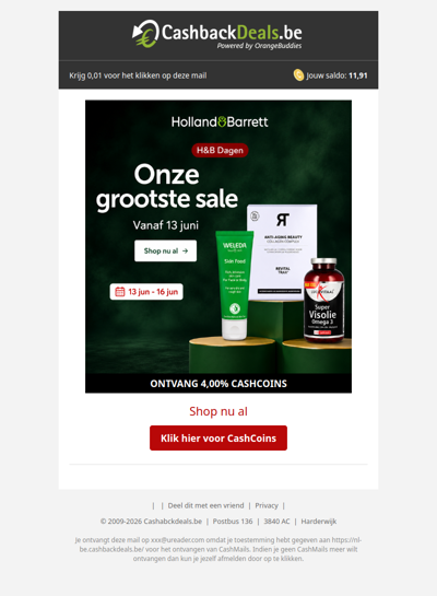 Groot voordeel tijdens de H&B Dagen