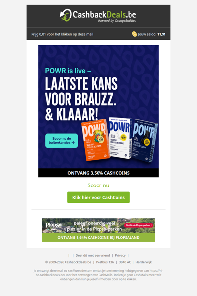 Scoor nu de buitenkansjes van POWR