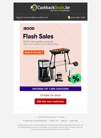 Flash Sales: tot 60% korting op topmerken