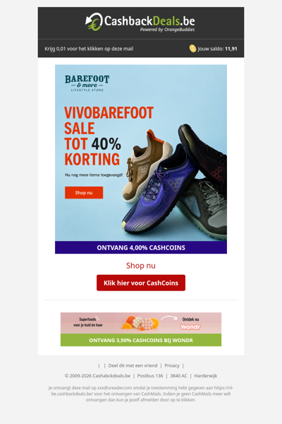 Vivobarefoot Sale: profiteer nu van tot 40% korting