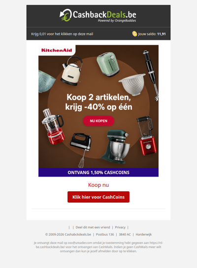 Upgrade je keuken met KitchenAid en profiteer van -40%