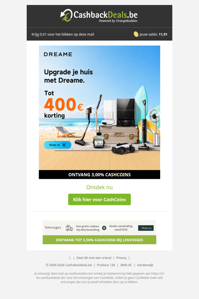 Zomerdeals: tot 400 EUR korting bij Dreame
