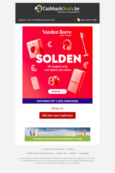 Solden bij Vanden Borre