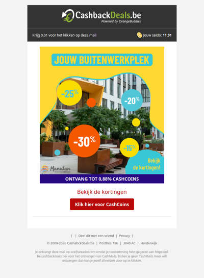 Jouw buitenwerkplek nu met hoge kortingen!