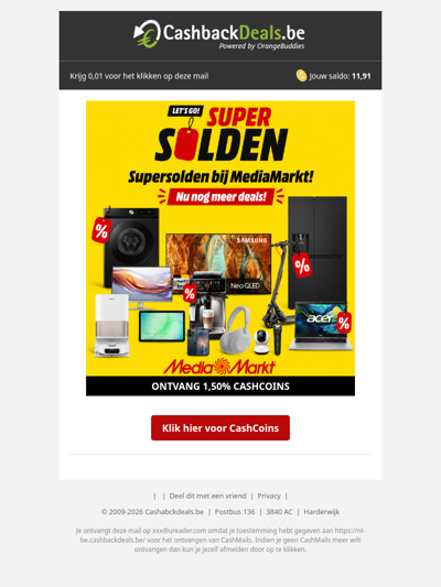 Super Solden bij MediaMarkt – scoor topdeals én cashback!