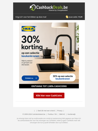 Geef je keuken een stijlvolle upgrade met 30% korting