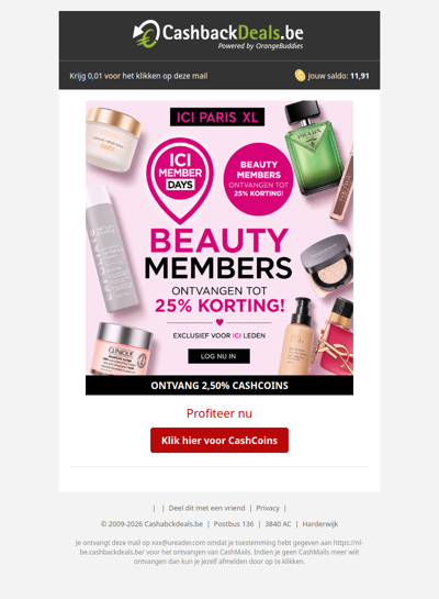 Exclusieve beautydeals tot 25% korting
