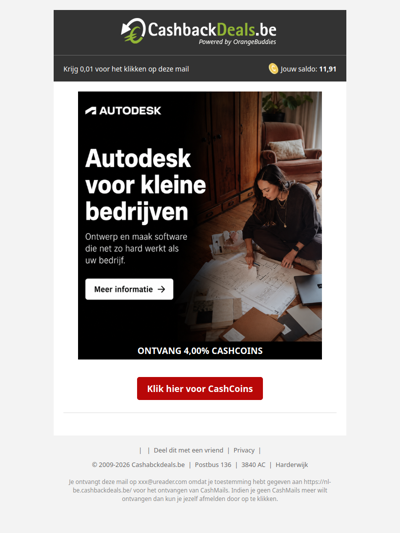 Ontwerp slimmer met Autodesk én ontvang cashback!