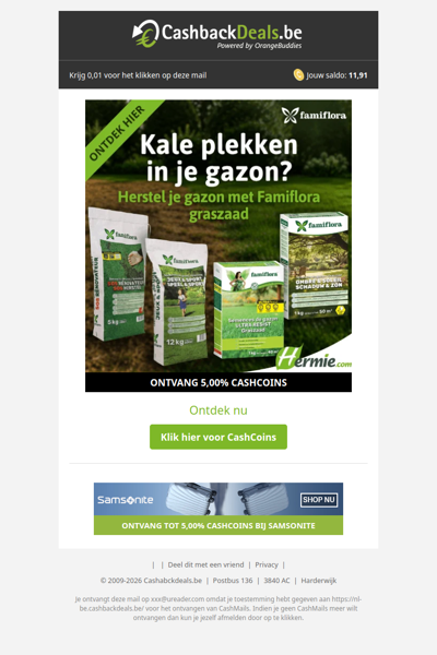 Kale plekken in je gazon? Ontdek Famiflora bij Hermie