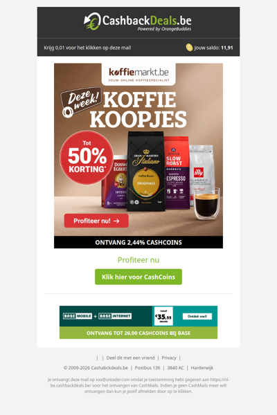 Koffiekoopjes: tot 50% korting!