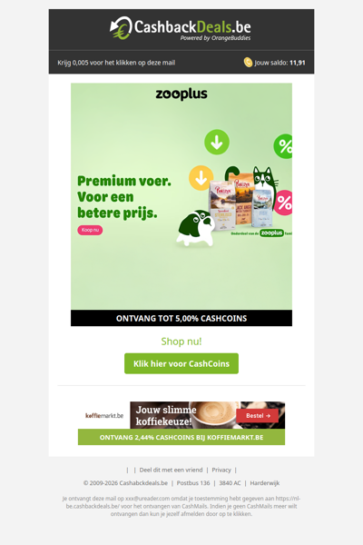 Premium voer voor een betere prijs bij Zooplus!