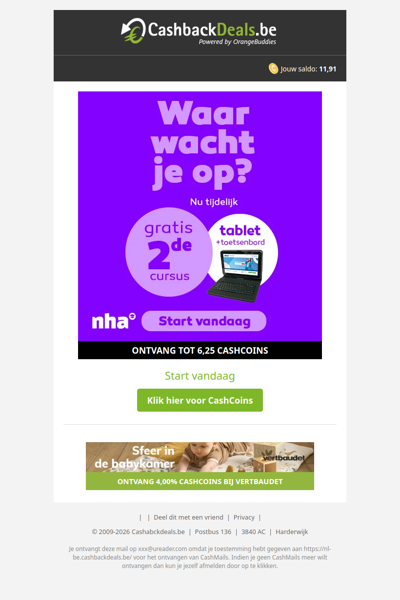 Start je cursus en ontvang tijdelijk een gratis tablet