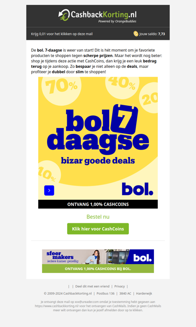 bol. 7 daagse, bizar goede deals