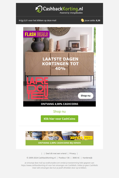 Laatste dagen Flash Deals kortingen tot 40%