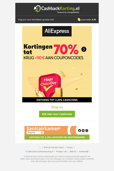 Kortingen tot 70% + 110 EUR aan couponcodes!