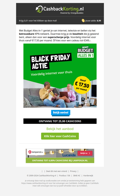 Superscherpe Black Friday actie: internet vanaf 17,50 EUR per maand