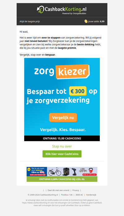 Bespaar tot 300 EUR op je zorgverzekering