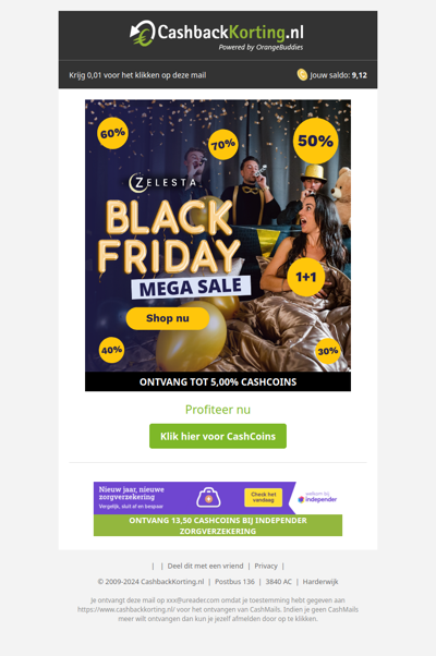 Black Friday mega sale bij Zelesta