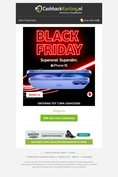 iPhone 16 Black Friday deal bij Vodafone!