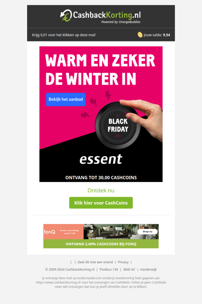 Warm en zeker de winter in met Essent