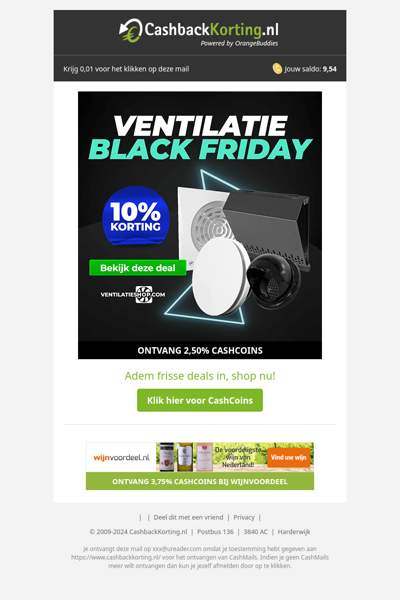 Ventilatieshop viert Black Friday: 10% korting op alles!