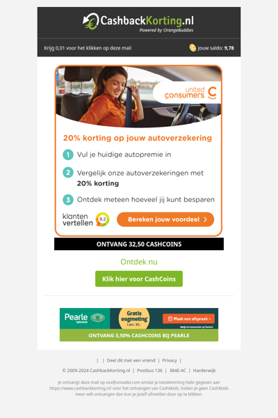 20% korting op jouw autoverzekering