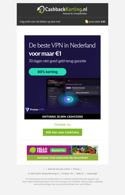 De beste VPN in Nederland voor maar 1 EUR!