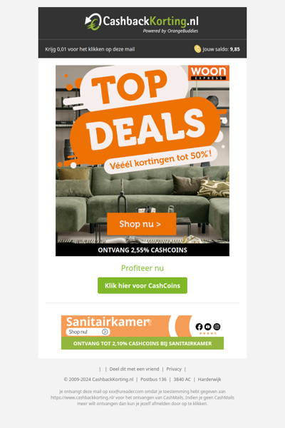 Top deals tot wel 50% korting!