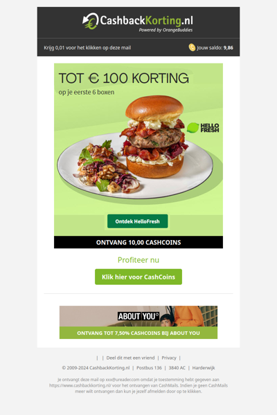 Tot 100 EUR korting op je maaltijden