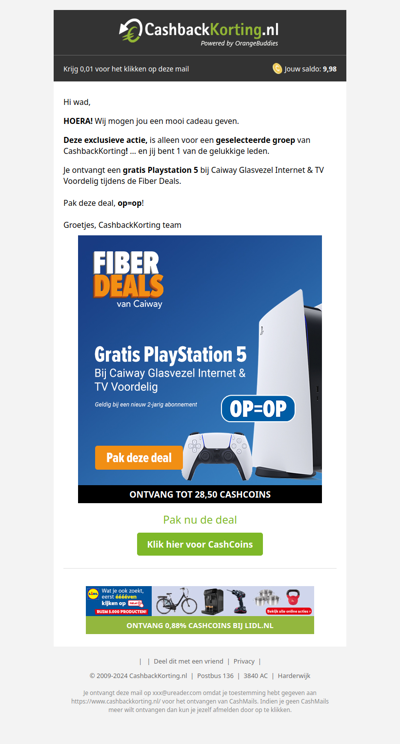 Gratis Playstation 5, op=op!