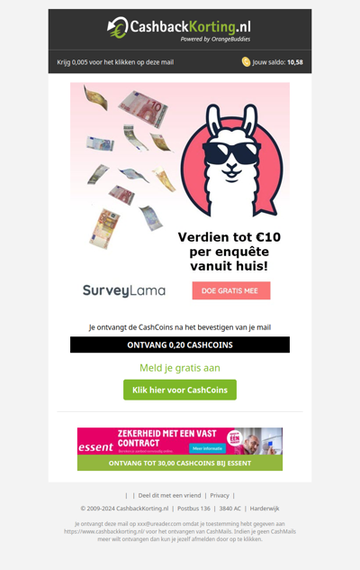 Verdien tot 10 EUR per enquête!