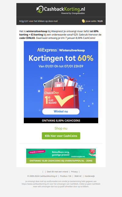 Winteruitverkoop tot 60% korting bij Aliexpress!