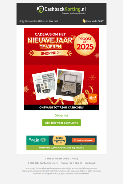 Cadeaus om het nieuwe jaar te vieren!