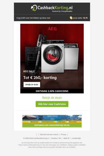 AEG Sale tot 260 EUR korting!