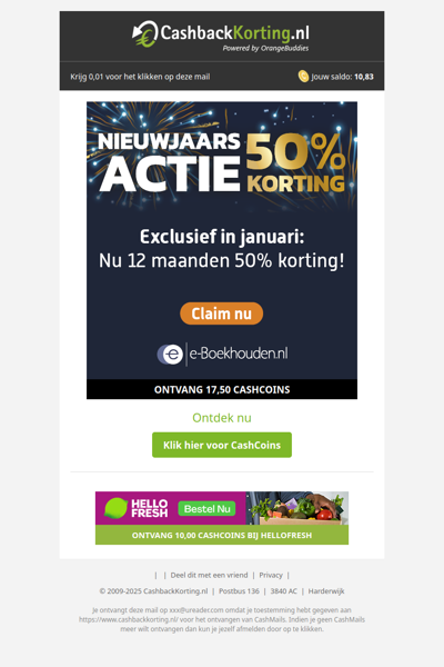 Exclusief in januari: nu 12 maanden 50% korting