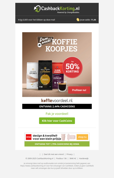 Koffie Koopjes tot 50% korting!