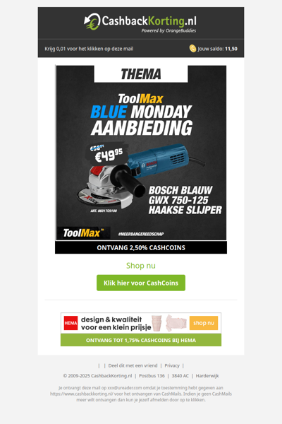 Blue monday aanbieding!